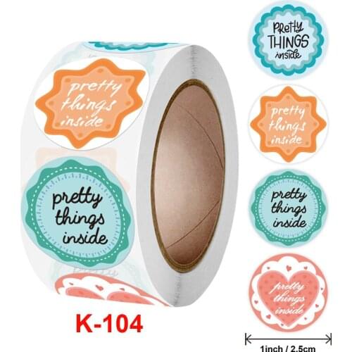500pcs "pretty Things Inside" Sticker for Envelope Sealing Labels Thank You Stickers Business Decoration Gift Seal Sticker