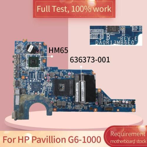 636373-001 636373-501 For HP Pavillion G4-1000 G6-1000 G7 HM65 DA0R13MB6E0 DA0R13MB6E1 Laptop Motherboard Notebook Mainboard
