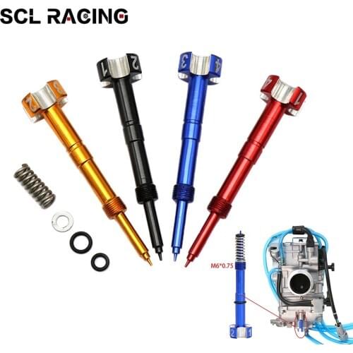 Alconstar 1PC CNC Easy Adjustable Fuel Mixture Screw CNC Air Fuel Mixture Screw For Motorcycle ATV Dirt Bikes Keihin FCR MX 4T