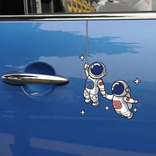 Astronaut Spaceman Boy Child Car Stickers Cartoon Cute Lovely Funny Creative Decoration Decals For Windshield Auto Tuning D18