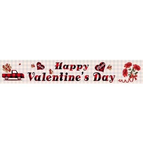 ValentineS Day Flag Banner Huge Sign Holiday Party Supplies Wedding Outdoor Garden Indoor Yard Happy Couplet Decor