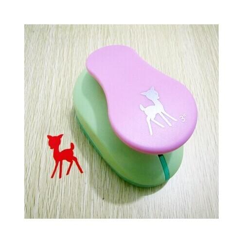 Free shipping 3 inch new deer design of paper punch for DIY craft punch for scrapbook eva foam punch furadores max alavanca 3"