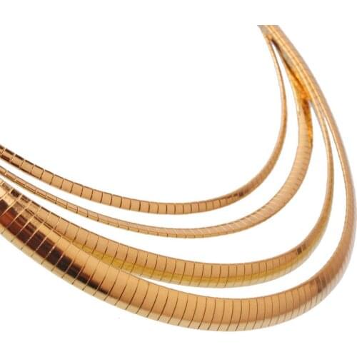 3/4/6/8mm New Arrive Gold Chain Men Women Stainless Steel Fashion Flat Snake Chain Necklace 18inch Unisexs Jewelry Hotsale