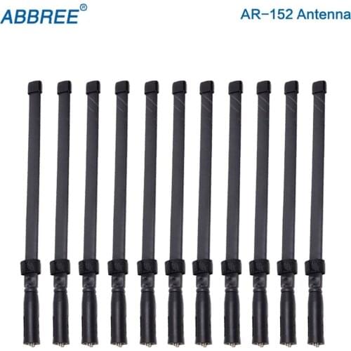 10pcs/2pcs ABBREE SMA-Female VHF UHF Dual Band 144/430Mhz Foldable Tactical Antenna For Walkie Talkie Baofeng UV-5R UV-82