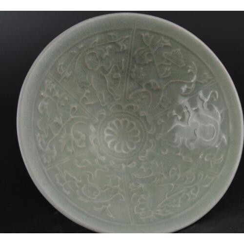 Antique SongDynasty porcelain bowl, Yao ZHOU KILN,flowers&children,Hand-painted crafts,Collection&Adornment,Free shipping