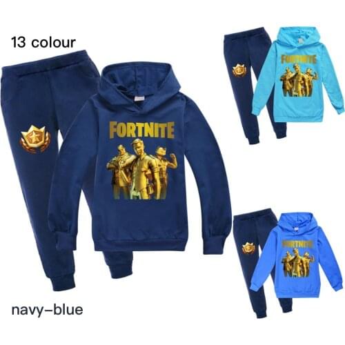 Game FORTNITE kids clothes set boys Children Clothing Hoodies+Long Pant Sets Baby Girls Cotton Sets cartoon sport suits