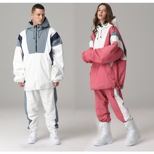 Ski Suit Men And Women Hoodie Snowboard Jacket And Ski Pants Winter Suit Outdoor Windproof Waterproof Snow Fashion Sportswear