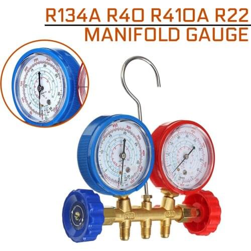R134a R40 R410a R22 Manifold Gauge with Connector Refrigerant Device Digital Pressure Gauge Refrigerant Filling Device