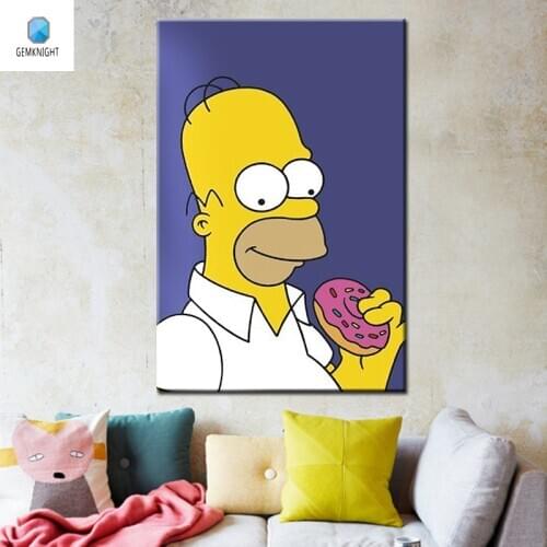 Modular painting The Simpsons digital paint by numbers drawing practice for kids gift diy digital painting modern home decor