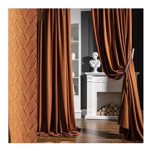 2021 New High-end Nordic Light Luxury Texture Shading Velvet Curtains for Living Room Bedroom Home Decor Blackout Curtains