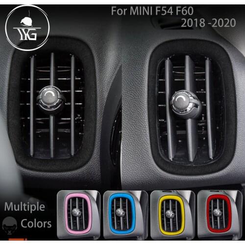 Turn Fur Suede Wrap ABS Air Conditioning Vents Trim Cover For Mini Cooper Hatch F54 F60 2018-2020 Dash Car Moulding Accessories