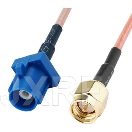 JXRF Connector SMA to FAKRA C SMA to CRC9 TS9 SMA FAKRA Extension Coax Jumper Pigtail Cable 15CM RG316 for 3G 4G Modem Router