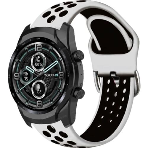 Silicone Strap For TicWatch Pro 3/3 GPS Smart Watch Band Sport 22MM Bracelet Wrist Straps For TicWatch Pro 2020 Correa