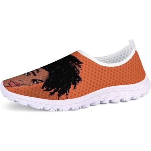 I Can't Breathe Wholesale Custom African Black Girl Mesh Sneakers Walking Sports Women Shoes High Quality Casual Shoes Big Size