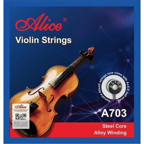 1 set Violin Strings 4 pieces E A D G for 1/8 1/4 1/2 3/4 4/4 Common Size - Alice A703