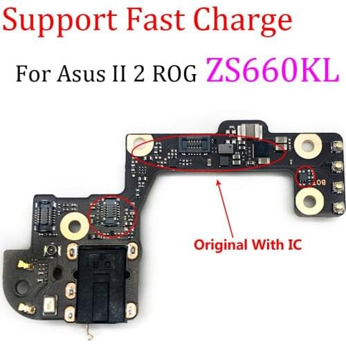 100% Original New Microphone flex Cable Mic Connector Replacement With Mic Microphone Autio Jack For Asus II 2 ROG ZS660KL