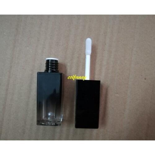 1000pcs/lot Hot sale DIY 5g Black Gradient Lip Gloss Tubes 5ml Plastic Empty Lip Balm tube bottle Lipstick Container G0703
