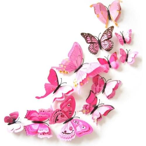 12Pcs/Pack Curtain Home Decor Butterfly Shape Sticker Pin Furniture Stickers For Curtain Christmas Wedding Decoration Gift