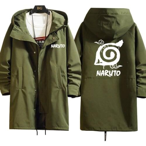 18 Styles Anime Boruto Cosplay Costume Sasuke Kakashi Trench Coat Leaf Logo Overcoat Black Green Outfits for Woman Man Full Size