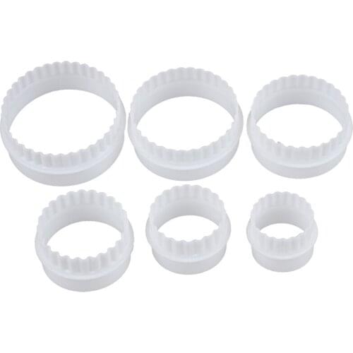 6 Pcs mould punch Pastry Biscuit Cake Fondant sugar paste Round Cutter