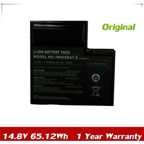 7XINbox 14.8V 4400mAh 65.12wh Genuine M860BAT-8 Laptop Battery For Clevo 6-87-M860S-4P4 M860TU