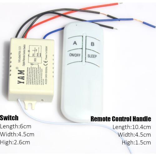 220V Wireless ON/OFF Lamp Light Digital Remote Control Switch Receiver Transmitter 1 Channel 2 Channel 3 Channel 4 Channel