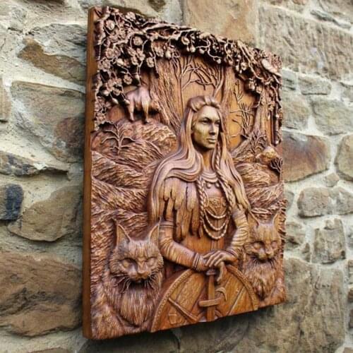 Wooden Mythology Plane Decorative Figurine Wall Hanging Decor Flat Wall Hanging Pendant Ornament Home Decoration Gift