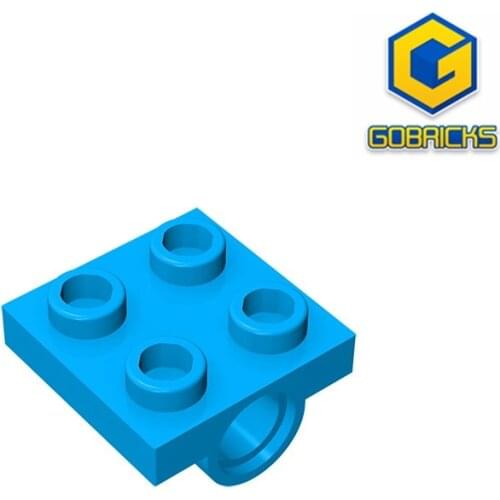 Gobricks GDS-848 Plate, Modified 2 x 2 with Pin Hole - Full Cross Support Underneath compatible 10247 2444