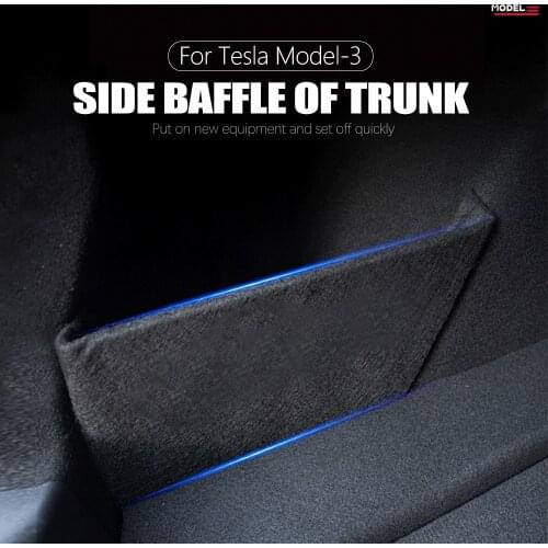 For Tesla Model 3 S Car Rear Trunk Storage Side Baffle Storage Board Shape Clapboard Car Accessories