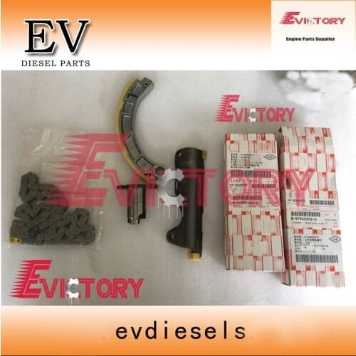 EV 4JJ1 4JJ1X timing repair kit Timing chain+timing chain guide+tensioner lever