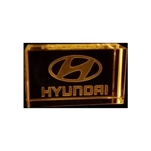 Modern Hyundai crystal + metal USB flash drive pendrive Custom Logo 4GB 8GB 16GB 32GB 64GB 128GB External Storage memory stick
