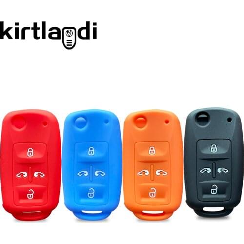 Flip Key Holder Case Shell Cover for Seat Alhambra for Volkswagen VW Multivan Sharan Transporter Caravelle Caddy Cover Silicone