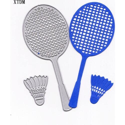 Die cutting die toy Badminton racket metal crafts paper relief DIY embossed Easter New Year