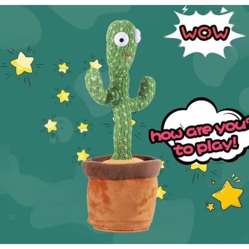 Cactus Plush Toy Electronic Shake Dancing toy with song plush cute Dancing Cactus Early Childhood Education Toy children Gifts