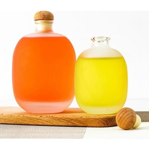 Exquisite 250-500ml Frosted Fruit Wine Bottle Green Plum Hip Flask Sake Rice Wine Container with Cork Preservation Bottle Jug