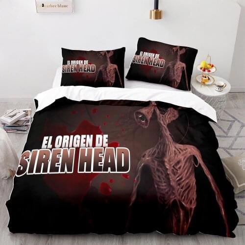 Siren Head Bedding Set Single Twin Full Queen King Size Siren Head Bed Set Childrens Kid Bedroom Duvetcover Sets 3D Print 010