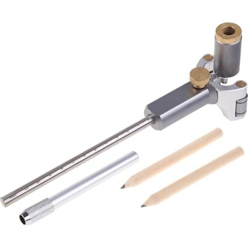 Woodworking Linear Arc Dual-purpose Scriber Ruler Parallel Line Drawing Measuring Gauge DIY Wood Scribe Tools