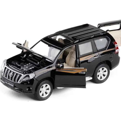 High Simitation 1:32 Prado Overbearing Alloy Cars Model Toy Pull Back Sound and Light Diecast car toys for children kids
