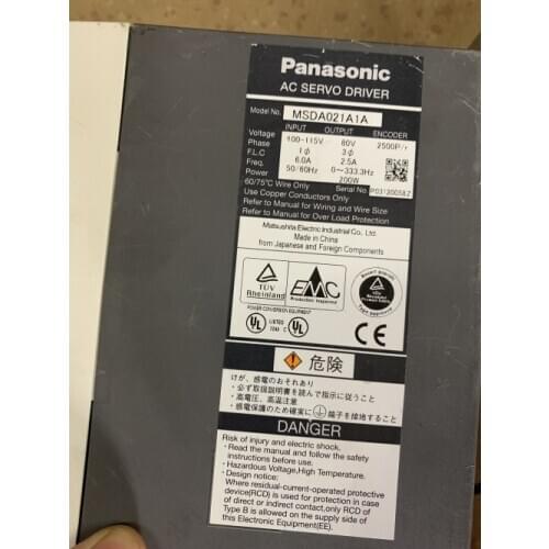 MSDA021A1A servo driver , used in good condition . 80% appearance new , good working , free shipping