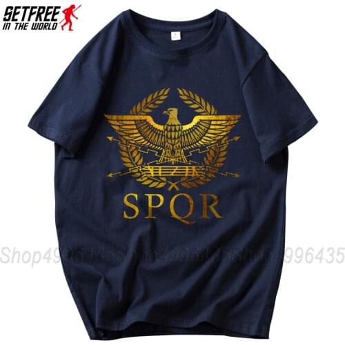 SPQR Rome Men T Shirt Pop Casual 4XL 5XL 6XL Cotton Crewneck Short Sleeve Custom Mens T Shirts