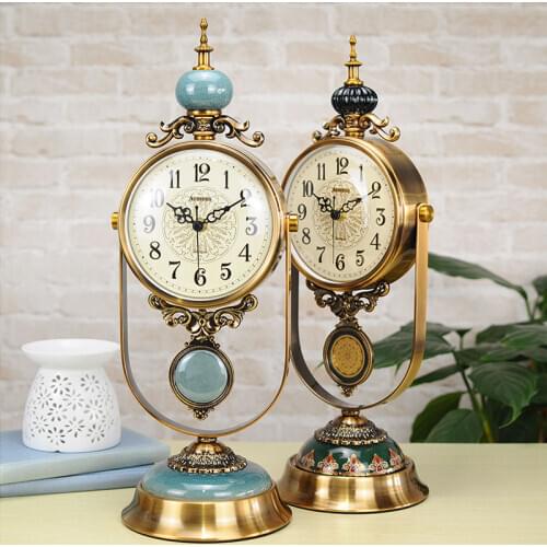 Nordic Style Table Clock Metal Desk Clock Living Room Swing Desktop Clock Digital Table Clock Nordic Home Decoration Desk Clock