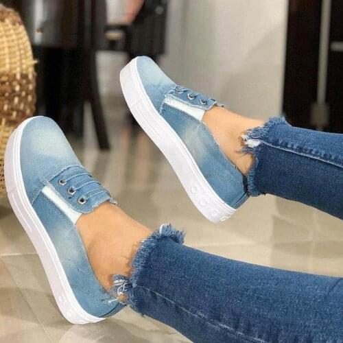 Casual Flat Shoes Sneakers Women Womens Flat Shoes Fashionable Womens Casual Shoes Comfortable Denim Canvas Shoes Lovers