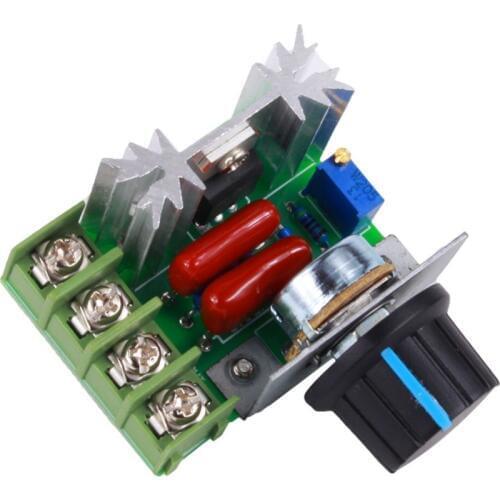 2000W AC 50-220V High Power Motor Speed Regulator Brushless Electronic Voltage Regulator Thyristor Dimmer Thermoregulation