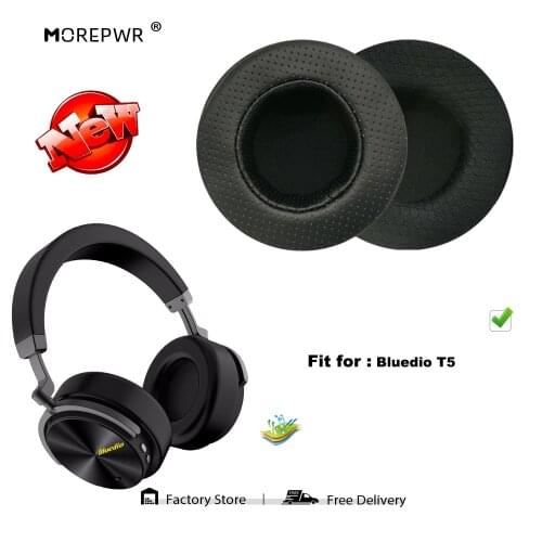 Replacement Ear Pads for Bluedio T5 T 5 T-5 Headset Parts Leather Cushion Velvet Earmuff Earphone Sleeve Cover