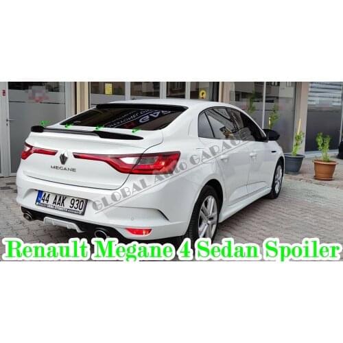 For Renault Megane 4 Sedan Spoiler 2016-2020 Auto Accessory Universal Spoilers Car Antenna Car Styling Diffüser Flaps Black