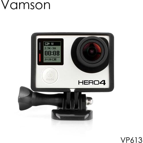 Vamson for GoPro Hero 4 3+ 3 Camera Standard Protective Frame with Base and Screw Accessories for Go pro 4 3+ 3 VP613