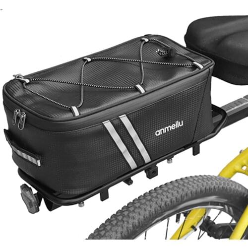 ANMEILU 12L Bike Trunk Bag Water Resistant Bicycle Rack Bag with Waterproof Rain Cover cycling bag saddle bag for bicycle