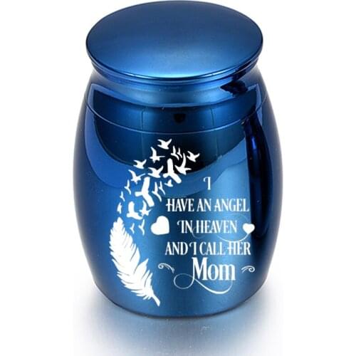 Pet/Human Cremation Urn, Aluminum Alloy Souvenir Jar, Feather And Bird Keepsake Mini Funeral Urn