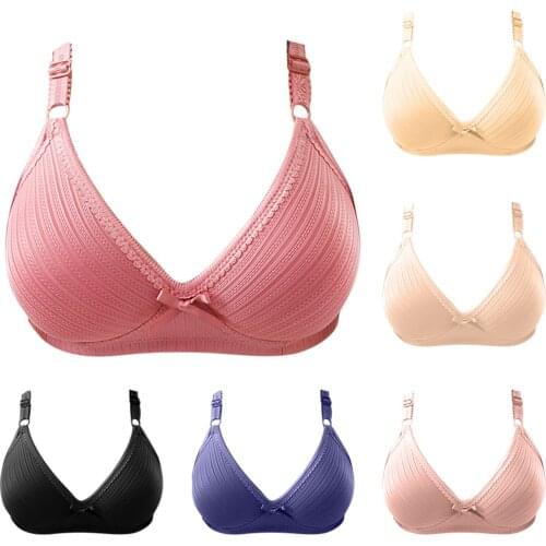 Womens Bra Wire Free Underwear One-Piece Bra Everyday Underwear Crop top bra without bones brief sets Bra push up tube top
