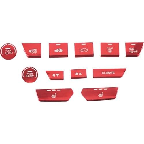 12PCS for Honda CRV CR-V 2017-2021 Car Aluminum Air Conditioning Button Sticker Cover Trim Decoration Accessories